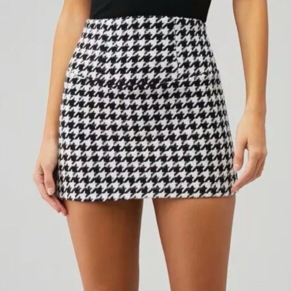 For Love And Lemons Black and White Mini Skirt - Picture 1 of 4